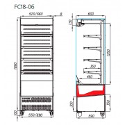 Пристенная холодильная горка Carboma FC18-06 VM 0,7-2 0430