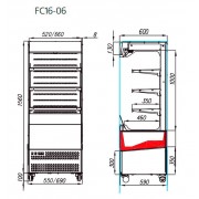 Пристенная холодильная горка Carboma FC16-06 VM 0,7-2 0430