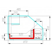 Настольная холодильная витрина Carboma AC87 SV 1,0-11