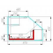 Настольная тепловая витрина Carboma AC87 SH 1,0-11