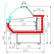 Морозильная витрина Carboma G120 SL 1,25-1