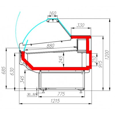Холодильная витрина Carboma G120 SM 1,5-1 KombiLux Холодильная витрина Carboma G120 SM 1,5-1 KombiLux