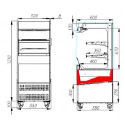 Пристенная холодильная горка Carboma FC14-06 VM 0,6-2 0430