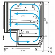 Настольная холодильная витрина Carboma AC59 VV 1,2-1
