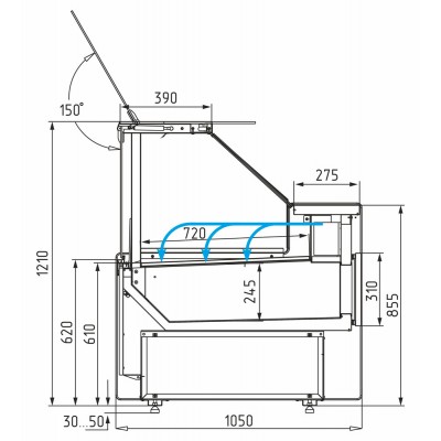 Холодильная витрина Carboma GC111 SV 2,0-1 (газлифт, без боковин) Холодильная витрина Carboma GC111 SV 2,0-1 (газлифт, без боковин)