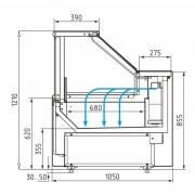 Морозильная витрина Carboma GC111 SL 0,94-1 (без боковин)