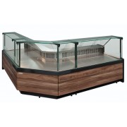 Угловая холодильная витрина Carboma GC111 VV-5 динамика угол внешний 90 (газлифт, без боковин)