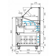 Витрина для мороженого Carboma IC72 SL 1,3-1 (9003)
