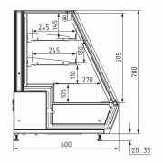 Витрина нейтральная Carboma A59 N 0,9-1