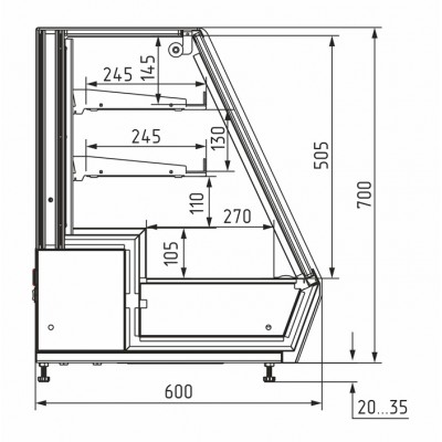 Витрина нейтральная Carboma A59 N 0,9-1 Витрина нейтральная Carboma A59 N 0,9-1