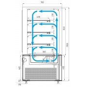 Кондитерская витрина Carboma KC71-130 VV 0,6-1
