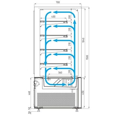 Кондитерская витрина Carboma KC71-150 VV 0,6-1 Кондитерская витрина Carboma KC71-150 VV 0,6-1