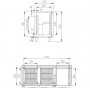 Холодильный стол Полюс T57 M2-1-G 9006-2 (BAR-250C)