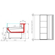 Холодильная витрина Carboma GC110 SP 0,94-2 (с боковинами, рыба на льду)