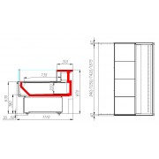 Холодильная витрина Carboma GC110 SM 1,25-2 (с боковинами, открытая)