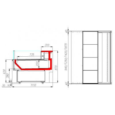 Холодильная витрина Carboma GC110 SM 1,25-2 (с боковинами, открытая) Холодильная витрина Carboma GC110 SM 1,25-2 (с боковинами, открытая)