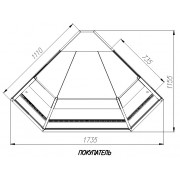 Холодильная витрина Carboma GC110 VM-5 (с боковинами, динамика, внешний 90)