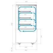 Кондитерская витрина Carboma KC70 VM 0,6-1 LIGHT (версия 2.0) (9005)
