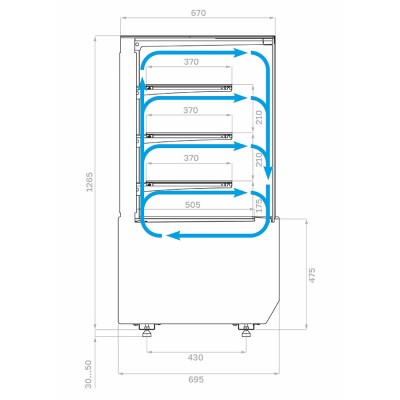 Кондитерская витрина Carboma KC70 VM 0,6-1 LIGHT (версия 2.0) (9005) Кондитерская витрина Carboma KC70 VM 0,6-1 LIGHT (версия 2.0) (9005)