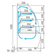 Кондитерская витрина Carboma K70 VV 1,3-1 STANDARD (версия 2.0) (9005)