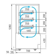 Кондитерская витрина Carboma KC70 VV 1,3-1 STANDARD (версия 2.0) (9005-0109)