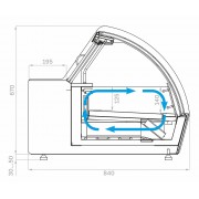 Настольная витрина для мягкого мороженого Carboma I83 VL 0,8-1
