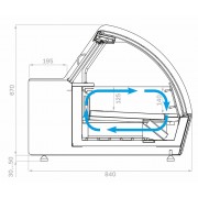 Настольная витрина для мягкого мороженого Carboma I83 VL 1,2-1