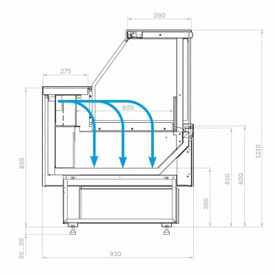 Морозильная витрина Carboma GC95 SL 1,5-1 с боковинами (версия 2.0) 9006-9005 Морозильная витрина Carboma GC95 SL 1,5-1 с боковинами (версия 2.0) 9006-9005