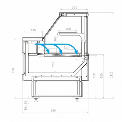 Холодильная витрина Carboma GC95 SV 2,0-1 с боковинами (версия 2.0) 9006-9005 Холодильная витрина Carboma GC95 SV 2,0-1 с боковинами (версия 2.0) 9006-9005