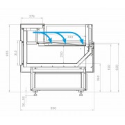 Холодильная витрина Carboma GC95 SM 0,94-2 открытая с боковинами (версия 2.0) 9006-9005