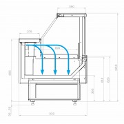 Холодильная витрина Carboma GC95 SM 2.0-2 открытая с боковинами (версия 2.0) 9006-9005