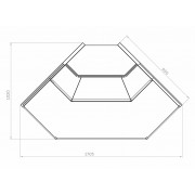 Холодильная витрина Carboma GC95 VM-5 -1 внешний угол с боковинами (версия 2.0) 9006-9005