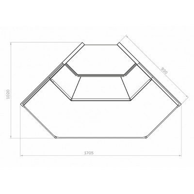 Холодильная витрина Carboma GC95 VM-5 -1 внешний угол с боковинами (версия 2.0) 9006-9005 Холодильная витрина Carboma GC95 VM-5 -1 внешний угол с боковинами (версия 2.0) 9006-9005