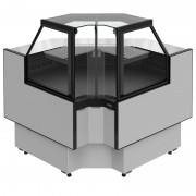 Холодильная витрина Carboma GC95 VM-6-1 внутренний угол с боковинами (версия 2.0) 9006-9005