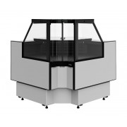 Холодильная витрина Carboma GC95 VM-6-1 внутренний угол с боковинами (версия 2.0) 9006-9005