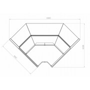 Холодильная витрина Carboma GC95 VM-6-1 внутренний угол с боковинами (версия 2.0) 9006-9005