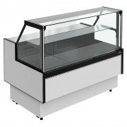Холодильная витрина Carboma GC85 VM 1,25-1 выдвижные поддоны с боковинами