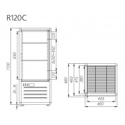 Холодильный кондитерский шкаф Carboma D4 VM 120-1 (R120C) (1015-0102 (бежево-коричневый))
