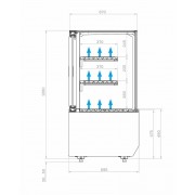 Кондитерская витрина Carboma KC70 SV 0,9-1 STANDARD (версия 2.0) (9005-0430)