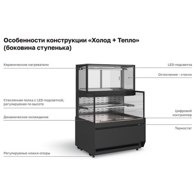 Витрина холодильная/тепловая Carboma KC70 VV/SH 1,3-2-1 STANDARD БОКОВИНА СТУПЕНЬКА (версия 2.0) (9005-0430) Витрина холодильная/тепловая Carboma KC70 VV/SH 1,3-2-1 STANDARD БОКОВИНА СТУПЕНЬКА (версия 2.0) (9005-0430)