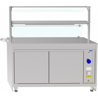 Прилавок-витрина тепловой Abat Hot line ПВТ-70Х-07, 2 стеклянные полки, съемный нерж. фасад Прилавок-витрина тепловой Abat Hot line ПВТ-70Х-07, 2 стеклянные полки, съемный нерж. фасад