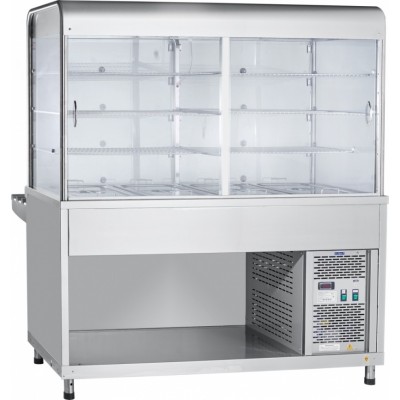 Прилавок-витрина холодильный Abat АСТА ПВВ(Н)-70КМ-С-03-НШ, вся нерж. Прилавок-витрина холодильный Abat АСТА ПВВ(Н)-70КМ-С-03-НШ, вся нерж.