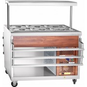 Прилавок холодильный Abat ПВВ(Н)-70ПМ-НШ откр., полка с подсветкой, кашир.