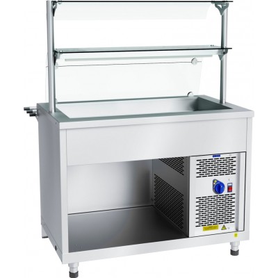 Прилавок холодильный Abat Hot line ПВВ(Н)-70Х-02-НШ, 2 стеклянные полки, съемный нерж. фасад Прилавок холодильный Abat Hot line ПВВ(Н)-70Х-02-НШ, 2 стеклянные полки, съемный нерж. фасад