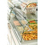 Электрический мармит кухонный 2-х блюд Abat Hot line ЭМК-70Х, 1 стеклянная полка, съемный нерж. фасад