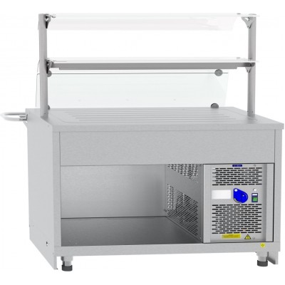 Прилавок холодильный Abat Hot line ПВВ(Н)-70Х-07-НШ, 2 стеклянные полки, съемный нерж. фасад Прилавок холодильный Abat Hot line ПВВ(Н)-70Х-07-НШ, 2 стеклянные полки, съемный нерж. фасад