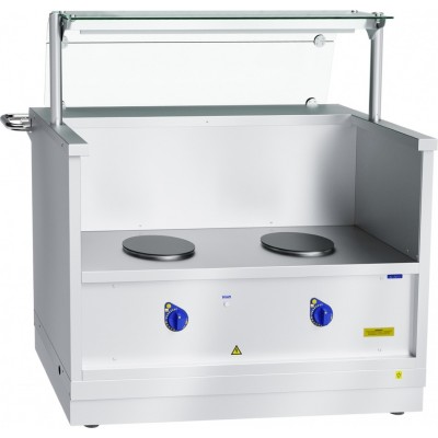 Прилавок-мармит электрический 1-х блюд Abat Hot line ПМЭС-70Х, 1 стеклянная полка, съемный нерж. фасад Прилавок-мармит электрический 1-х блюд Abat Hot line ПМЭС-70Х, 1 стеклянная полка, съемный нерж. фасад