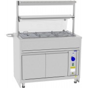 Электрический мармит кухонный 2-х блюд Abat Hot line ЭМК-70Х, 2 полки (нижняя подогреваемая), съемный нерж. фасад