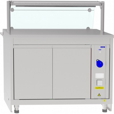 Прилавок-витрина тепловой Abat Hot line ПВТ-70Х-04, 1 стеклянная полка, съемный нерж. фасад Прилавок-витрина тепловой Abat Hot line ПВТ-70Х-04, 1 стеклянная полка, съемный нерж. фасад