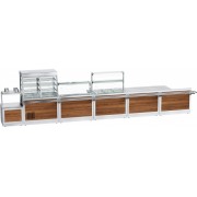 Прилавок-витрина холодильный Abat Hot line ПВВ(Н)-70Х-С-01-НШ, съемный нерж. фасад